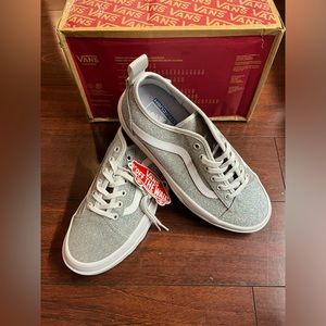 Vans Sentry Old Skool WC Glitter Silver Shoes Mens 7.5 / Womens 9.0 Sneaker New